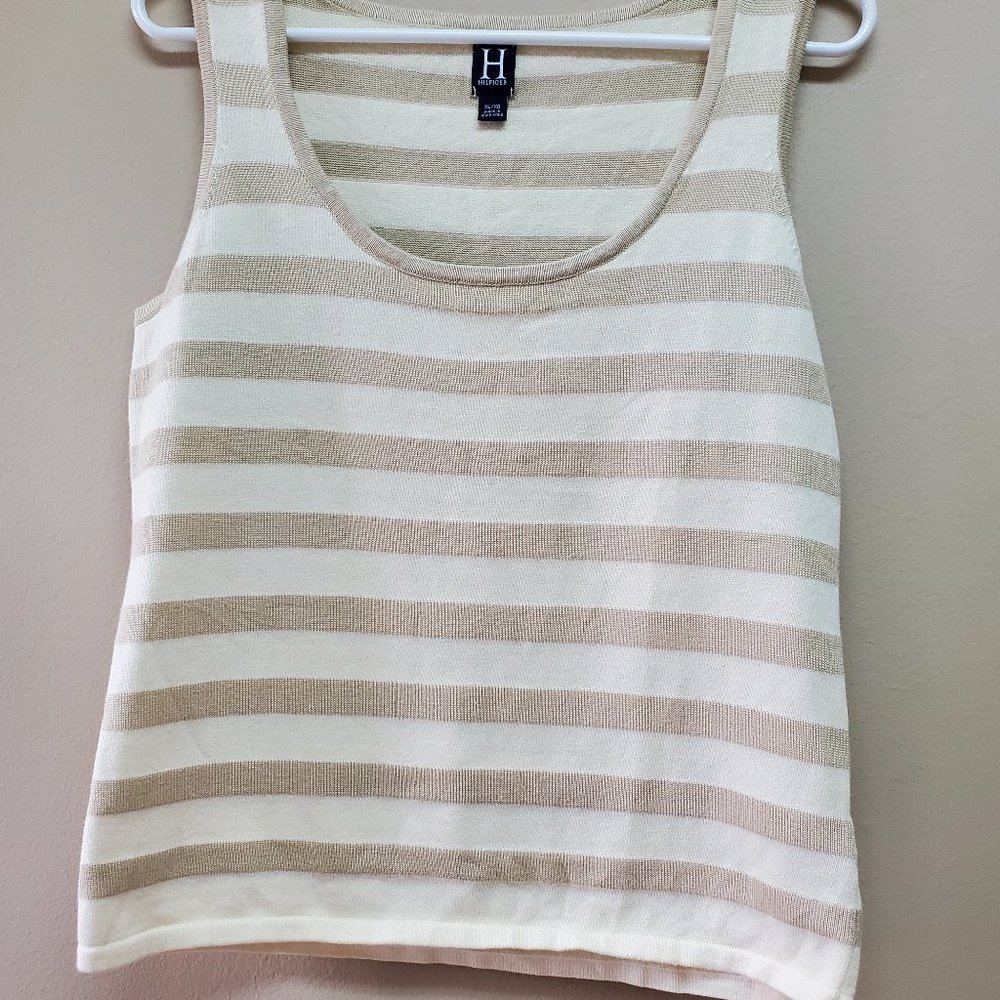Tommy Hilfiger Cream and Tan Tank